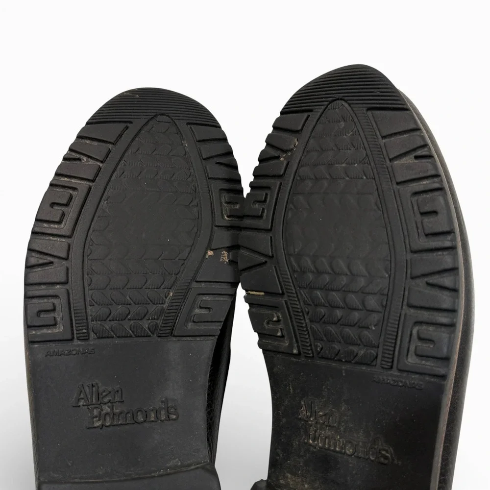 Allen Edmonds‎ Nashua Men 8.5 D Pebbled Leather Kiltie Tassel Loafers Brown